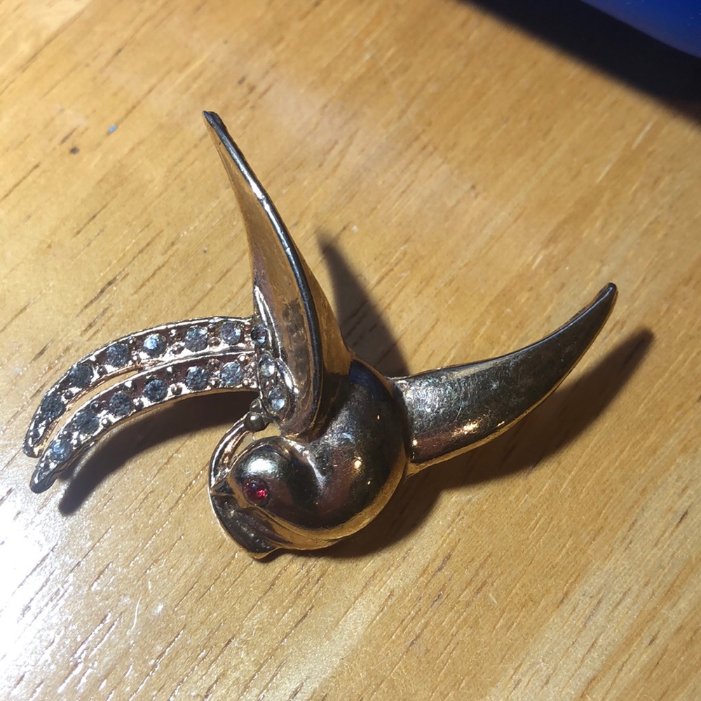 Vintage bird of paradise pin